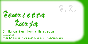 henrietta kurja business card